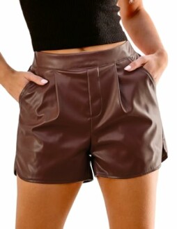 Faux Leather Shorts