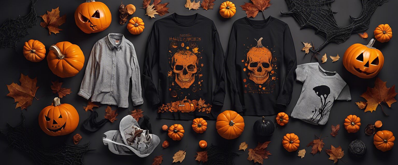 Stylish Halloween shirts display